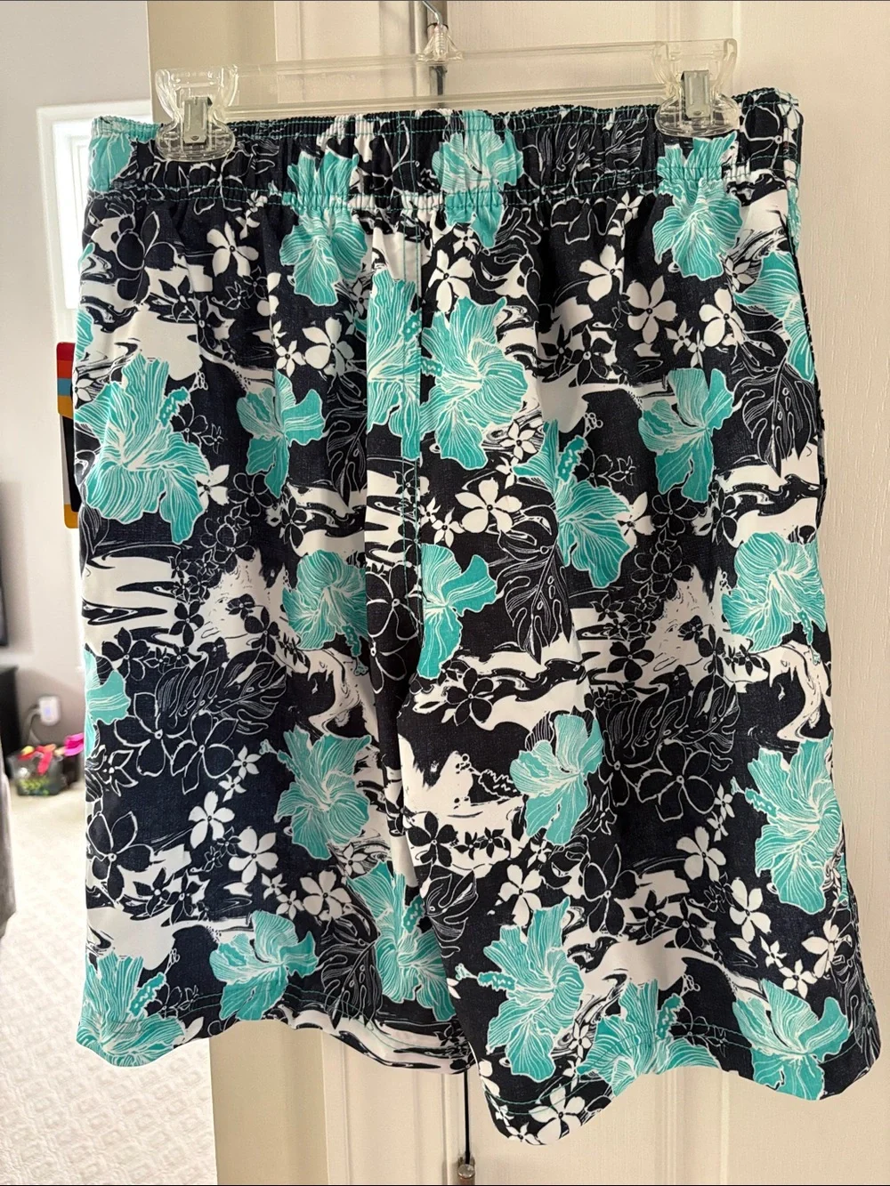 Speedo Teal Floral Swim Board Shorts
